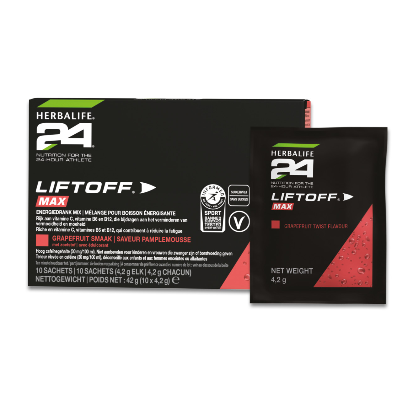 Herbalife24 Liftoff Max pamplemousse 10x4,2g Herbalife Nutrition BE